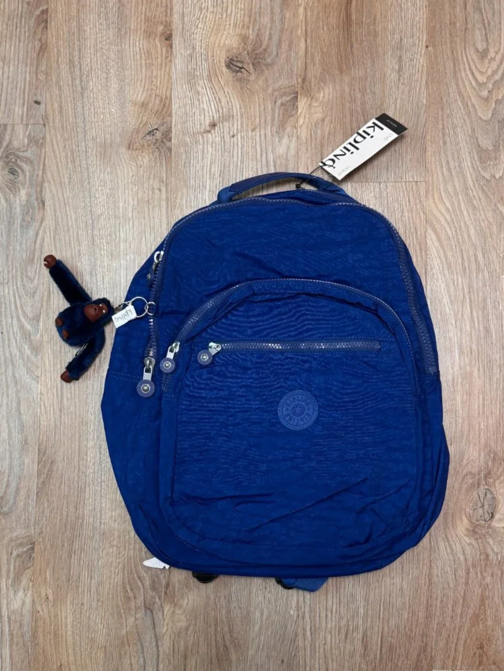 NWT Kipling Seoul Up to 15 in Laptop Large Backpack DEEP SKY BLUE  BP4233 School